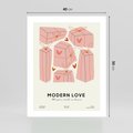 Plakat bez ramy 40x50 - Nowoczesna Miłość - nowoczesna grafika, pastelowe kolory