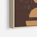 Obraz w ramie 50x50 - Impulsy Przestrzeni - mid century styl, nowoczesna grafika - rama drewno