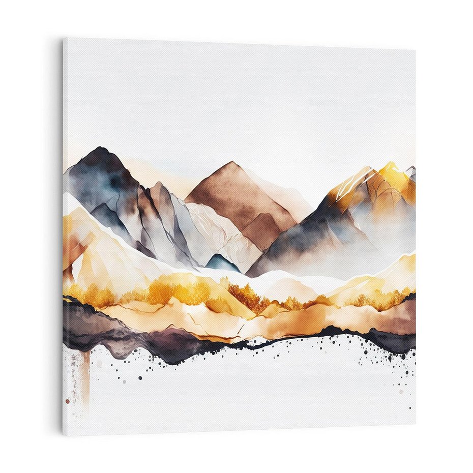 Obraz na płótnie 40x40 - Górska Grafika - góry, krajobraz