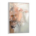 Obraz w ramie 70x100 - Taniec księżycowego pyłu - abstrakcja, tekstury farb - rama biała