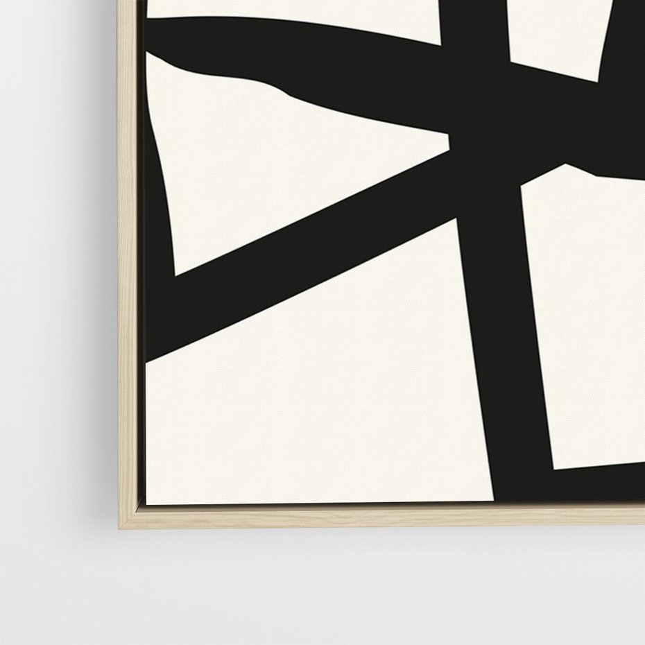 Obraz w ramie 70x100 - Impresje Wymiaru - linie, abstrakcja - rama drewno