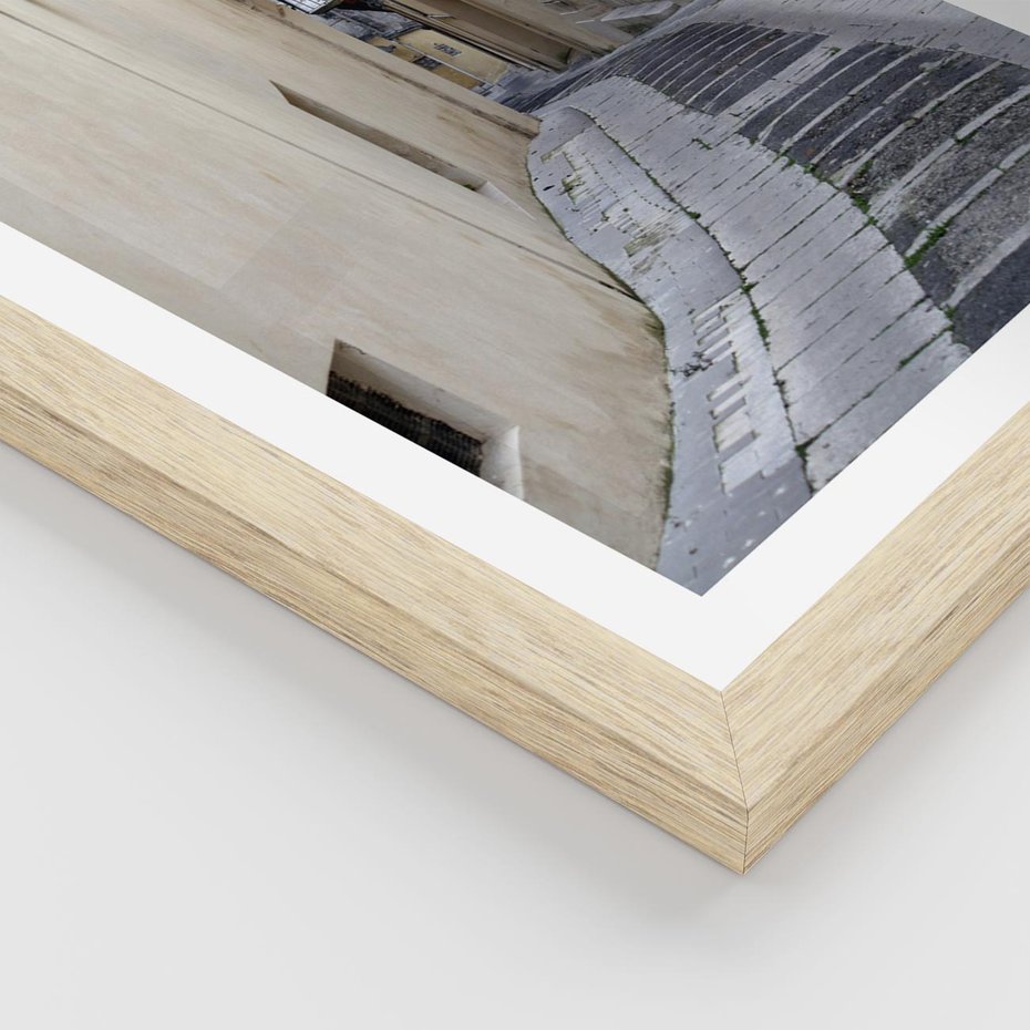 Plakat w ramie 50x70 - Uroki Włoskiej Uliczki - włoska, uliczka - rama drewno