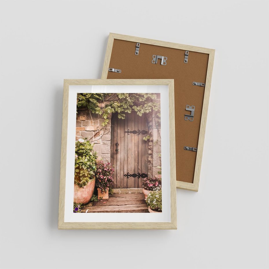 Plakat w ramie 30x40 - Wyjątkowy Klimat - drzwi, stare - rama drewno
