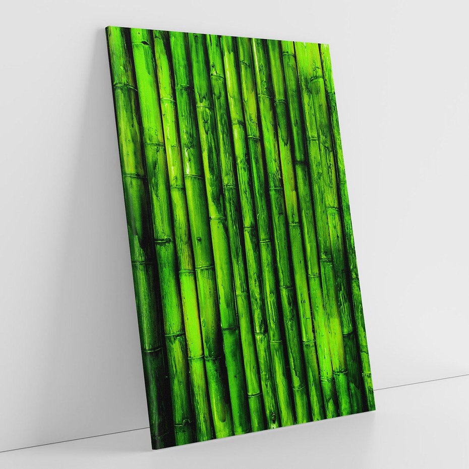 Obraz na płótnie 50x70 - Bambusowy urok zielonej harmonii - bambus, zieleń