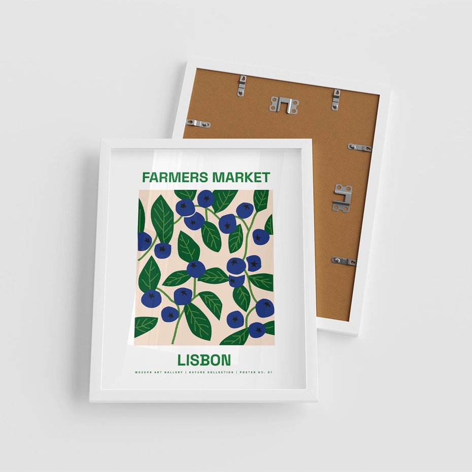 Plakat w ramie 40x50 - Rozkwitający Taniec - rośliny, wazon - rama biała