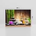 Obraz na płótnie 100x70 - Spokojny zakątek SPA z bambusem i kamieniami - bambus, kamienie