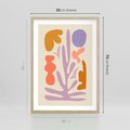 Plakat w ramie 50x70 - Przenikająca Harmonia - abstrakcyjny obraz, pastelowe kolory - rama drewno