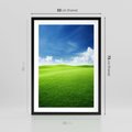 Plakat w ramie 50x70 - Łąka pod Niebem - łąka, niebo - rama czarna