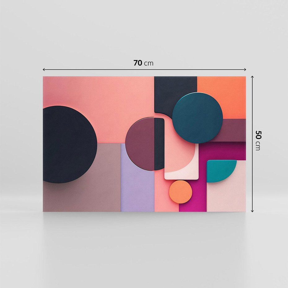 Obraz na płótnie 70x50 - Przenikanie przestrzeni czasu - abstrakcja, geometria