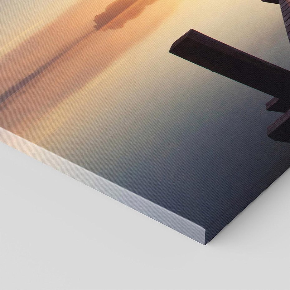 Obraz na płótnie 120x40 - Morze w blasku molo - morze, molo