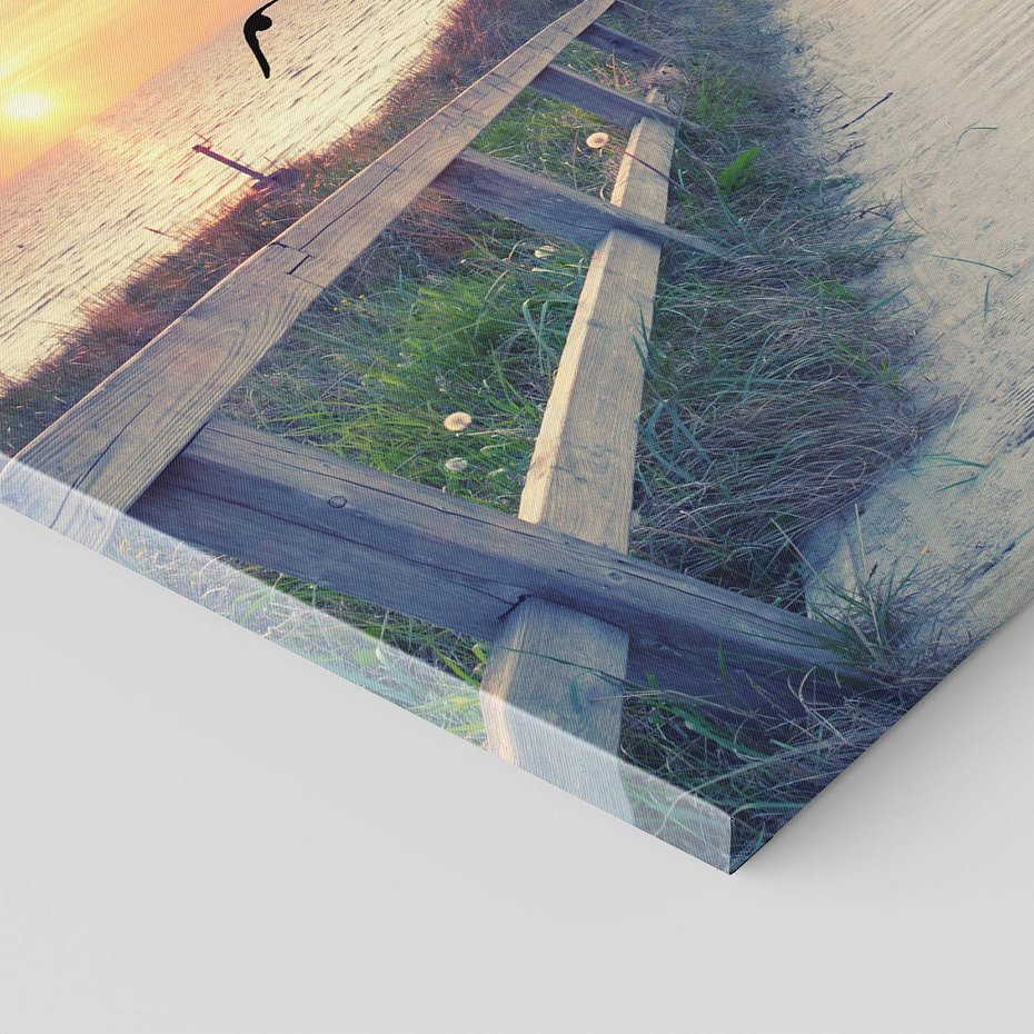 Obraz na płótnie 120x80 - Sielanka nad brzegiem - plaża, pomost