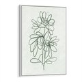 Obraz w ramie 50x70 - Spokojne Poddanie Naturze - zielony plakat, roślinne inspiracje - rama biała