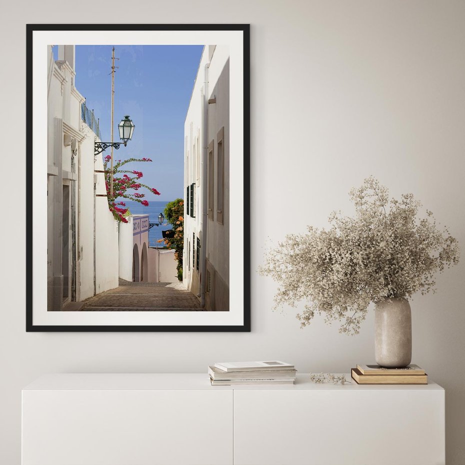 Plakat bez ramy 21x30 - Podróże w Czasie: Perspektywiczna Uliczka - uliczka, perspektywa