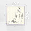 Obraz w ramie 50x50 - Akt w Minimalizmie - kobieta akt, minimalizm - rama biała