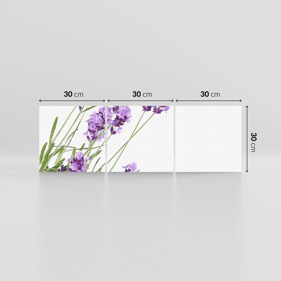 Obraz na płótnie 90x30 - Delikatny Urok - lawenda, kwiaty