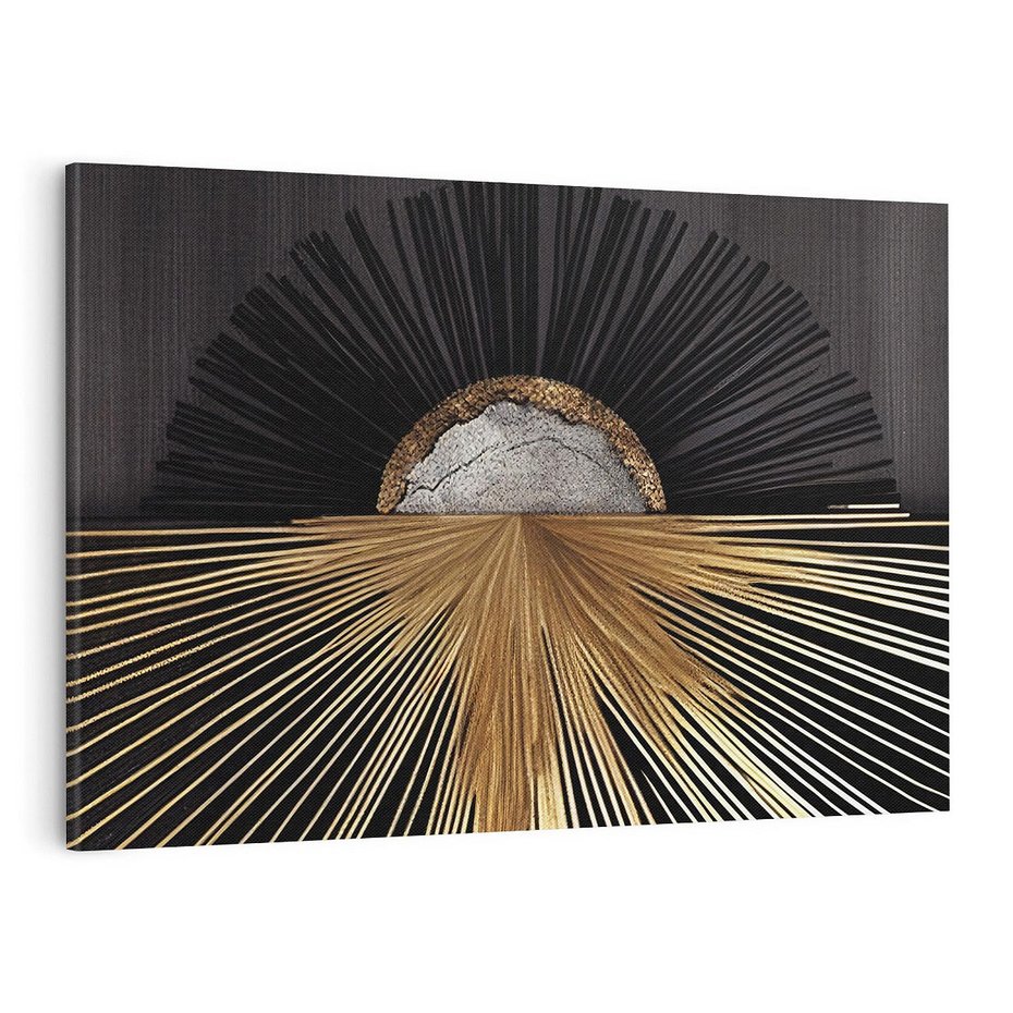 Obraz na płótnie 70x50 - Metaliczne Boho Abstrakcje - boho, słońce