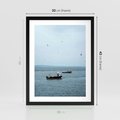 Plakat w ramie 30x40 - Rybacki Urok - morze, kutry rybackie - rama czarna
