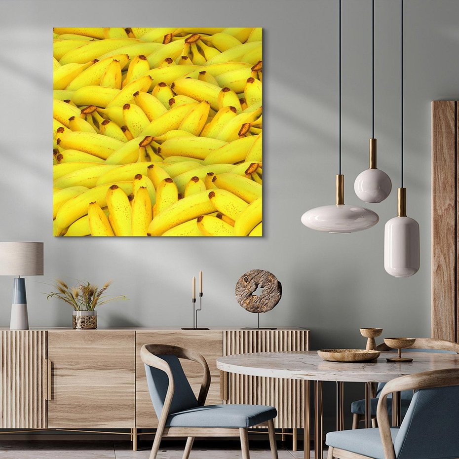 Obraz na płótnie 30x30 - Banany Owocowy Uśmiech - banany, owoce
