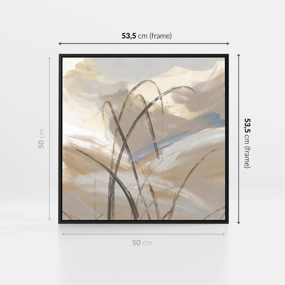 Obraz w ramie 50x50 - Nowoczesne Odbicia - akwarela, obraz - rama czarna