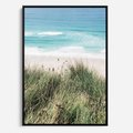 Obraz w ramie 70x100 - Harmonia Natury - widok z wydm, wydmy porośnięte trawami - rama czarna