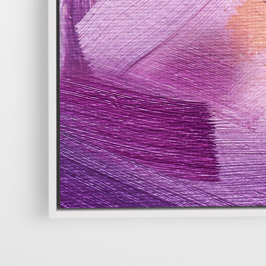 Obraz w ramie 80x80 - Abstrakcyjna gra kolorów - abstrakcja, akwarela - rama biała