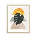 Plakat w ramie 40x50 - Monstera i Boho Elementy - grafika, boho klimat - rama drewno