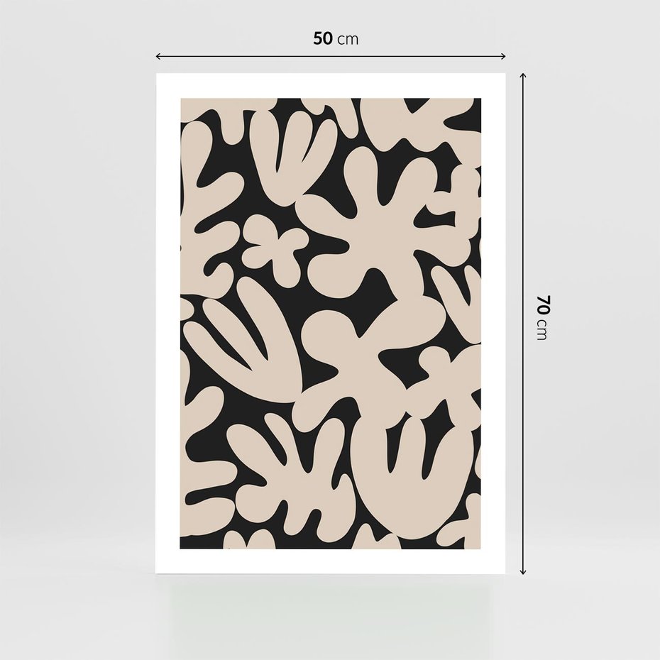 Plakat bez ramy 50x70 - Księga Ukrytych Widoków - abstrakcyjne czarno białe formy, minimalizm