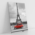 Obraz na płótnie 80x120 - Paryż z wieżą Eiffla w tle - Paryż, Eiffla