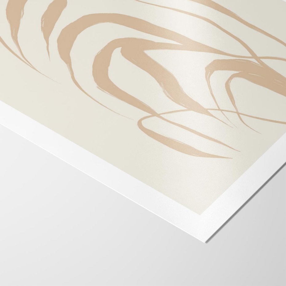 Plakat bez ramy 50x70 - Formy Nowoczesności - minimalistyczny plakat, liście palmy