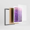 Plakat w ramie 50x70 - Fioletowa harmonia lawendy - lawenda, fiolet - rama czarna