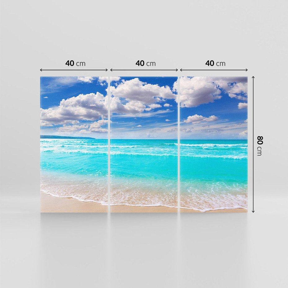 Obraz na płótnie 120x80 - Idylliczna plaża nad morzem - plaża, morze