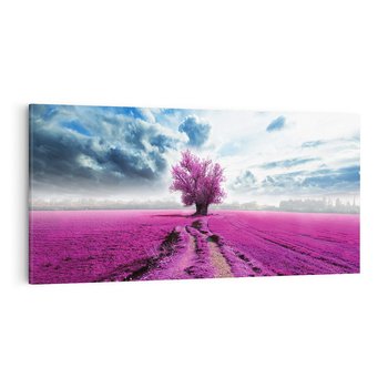 Obraz na płótnie 120x60 - Fioletowa abstrakcja w ruchu - abstrakcja, fiolet