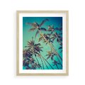 Plakat w ramie 40x50 - Tropikalne palmy w krainie słonecznych wakacji - palmy, tropiki - rama drewno