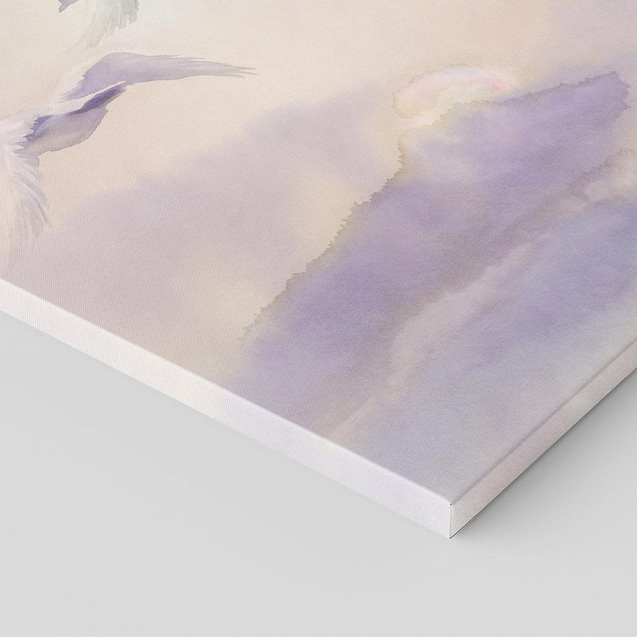 Obraz na płótnie 120x80 - Ruchoma cisza widzenia - akwarela, subtelene