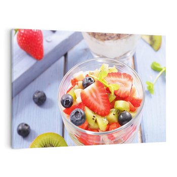 Obraz na płótnie 120x80 - Świeżość i Zdrowie - sałatka, owoce