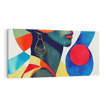 Obraz na płótnie 140x70 - Kolory Kobiety - mural, abstrakcja