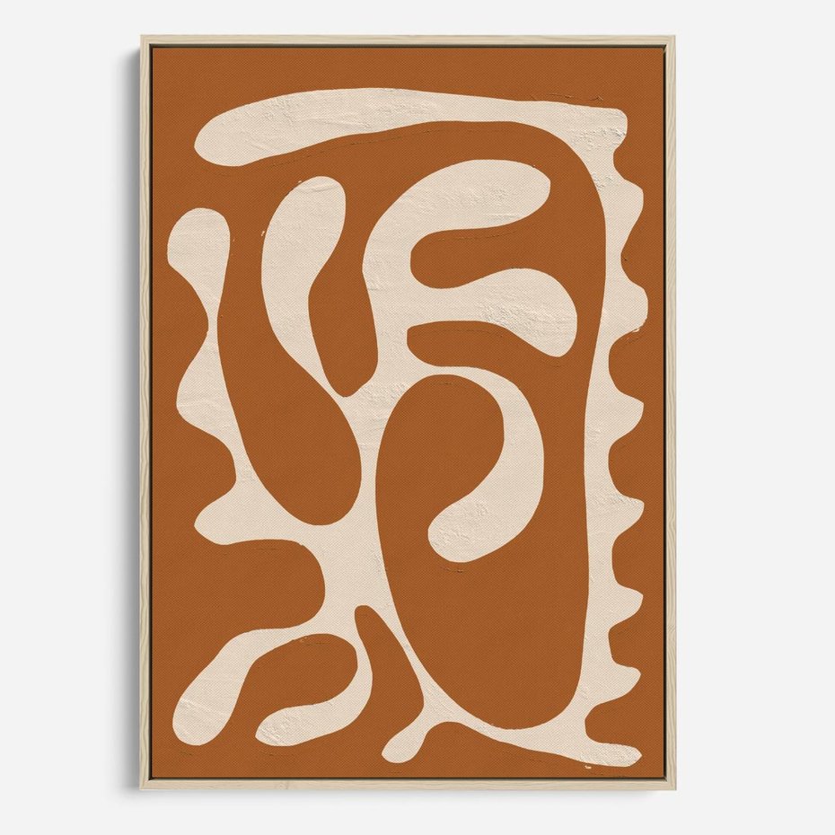 Obraz w ramie 80x120 - Wnętrza Akwarelowej Wyobraźni - abstrakcyjny obraz, plakat - rama drewno