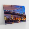 Obraz na płótnie 120x80 - Filadelfia: most nad zachodem słońca - Filadlefia, USA
