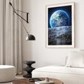 Plakat w ramie 30x40 - Mistrzowskie spojrzenie na Ziemię - ziemia, kosmos - rama drewno
