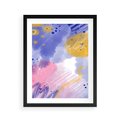 Plakat w ramie 40x50 - Rozbijające Plamy - abstrakcyjny plakat, pastelowe kolory - rama czarna