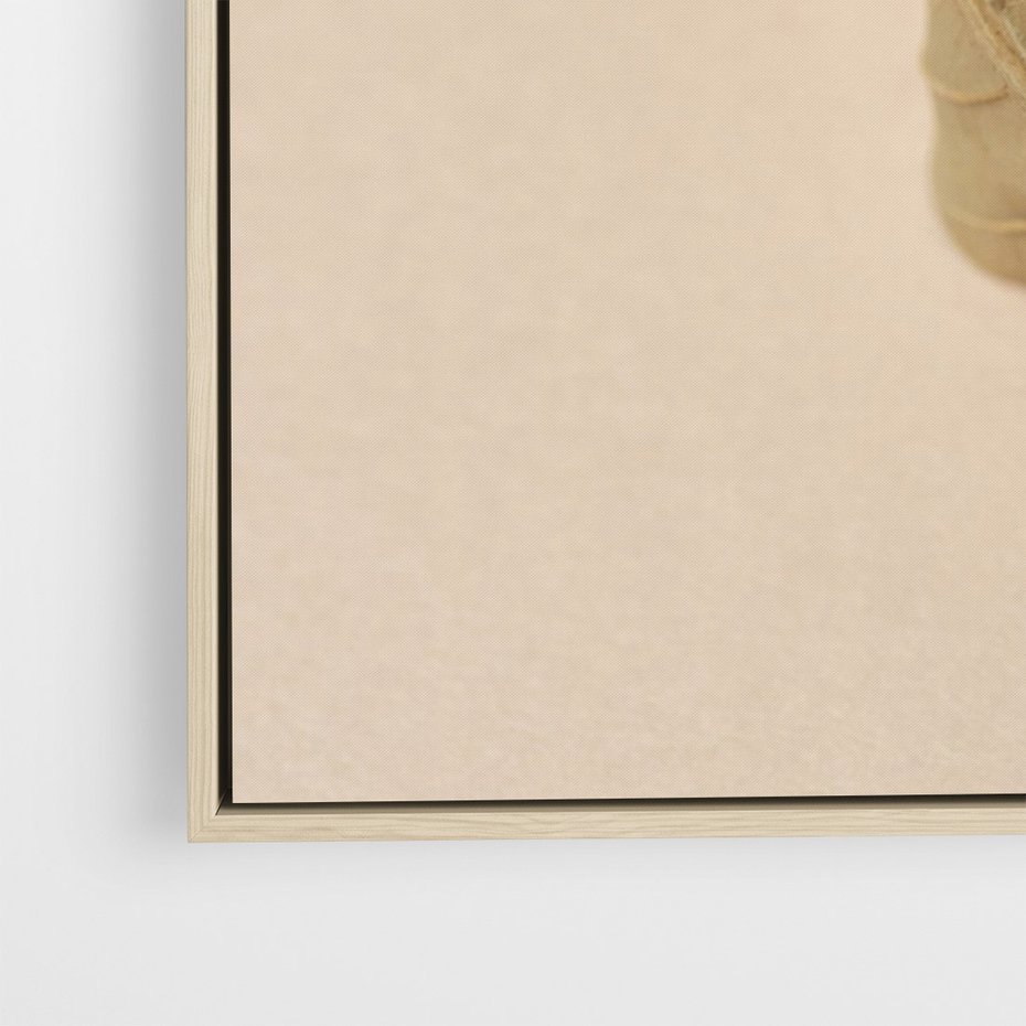 Obraz w ramie 80x120 - Boho suszone liście - suszony, liść - rama drewno