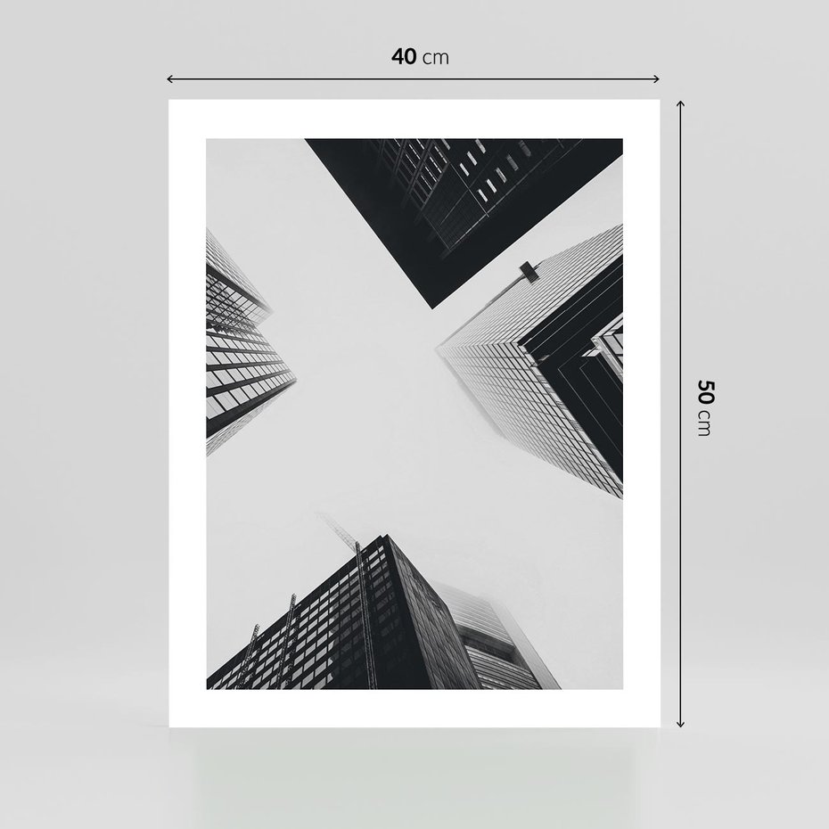 Plakat bez ramy 40x50 - Nowoczesna Dynamika - perspektywa, wieżowce