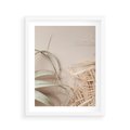 Plakat w ramie 40x50 - Boho urok suchych liści - suche, liście - rama biała