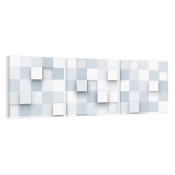 Obraz na płótnie 90x30 - Trójwymiarowe formy geometryczne - geometria, 3D