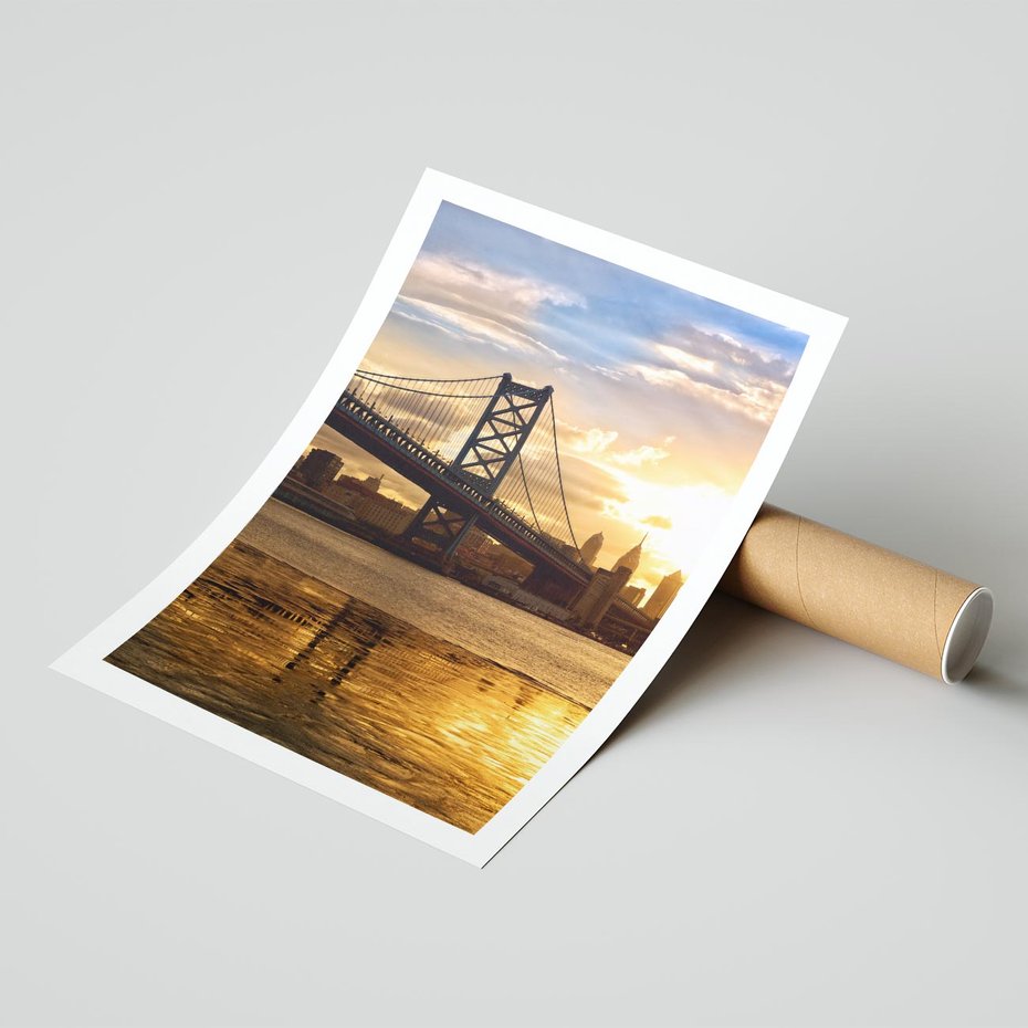 Plakat bez ramy 21x30 - Most w mieście - most, miasto