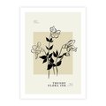 Plakat bez ramy 21x30 - Malowane szkicowe tęsknoty - kwiaty, typografia