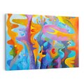 Obraz na płótnie 120x80 - Płomienne Tańce Abstrakcji - energetyczna abstrakcja, dziwne formy