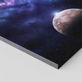 Obraz na płótnie 60x60 - Kosmos - Ziemia i Księżyc - kosmos, ziemia