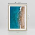 Plakat w ramie 50x70 - Spokój nad morzem - morze, plaża - rama drewno