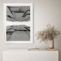 Plakat w ramie 50x70 - Architektura 3D - architektura, 3D - rama biała